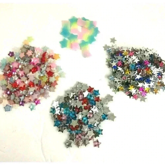 150 pc Stars Mixed Lot Resin Flatbacks Cabochon Kawaii Assorted Designs NEW - Picture 4 of 8